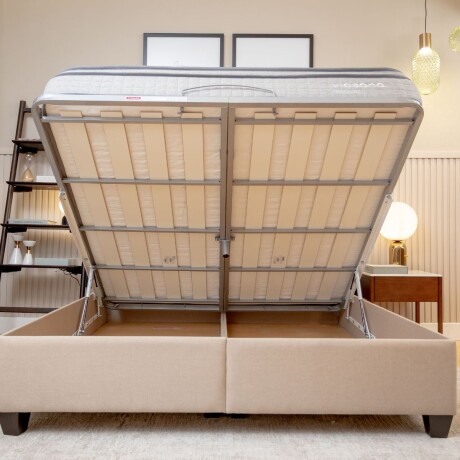 Cama baúl FLAT Beige - 1,5 PLAZAS