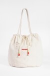Bolso tote mostacillas blanco