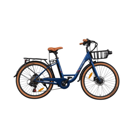 Bicicleta Eléctrica Urbana Voltbike Grace Urban 350 W Rodado 26 Batería de Litio Azul