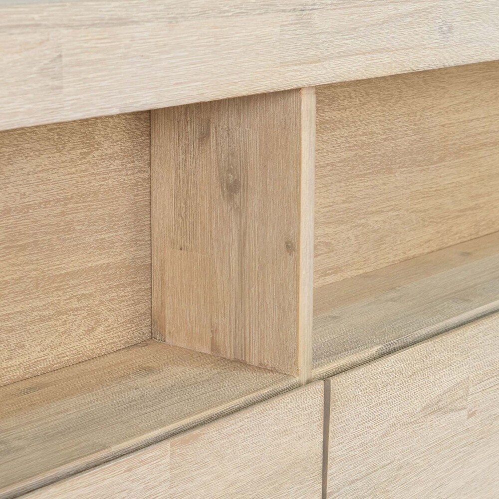 CAMA QUEEN MADERA-ACACIA NATURAL-BEIGE NEWPORT