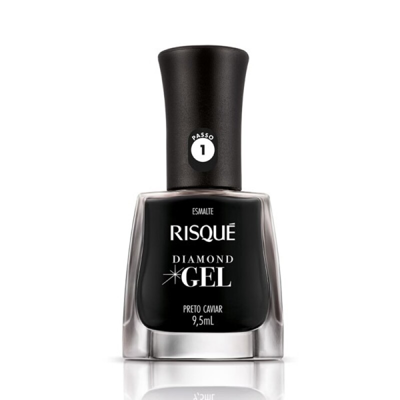 Esmalte Diamond Gel Preto Caviar Risque Esmalte Diamond Gel Preto Caviar Risque