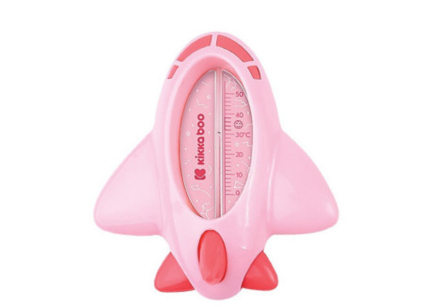 Termometro agua baño KIKKABOO avion - rosado 