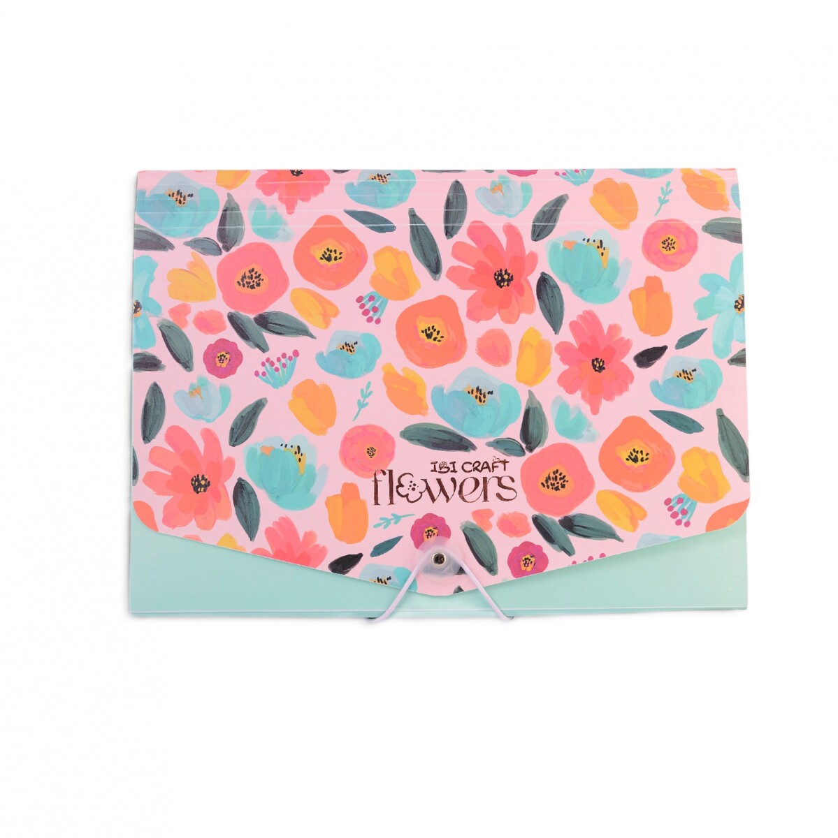 Sobre Ibi Craft c/Reparticiones - Verde agua Flores 