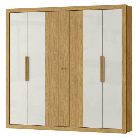 [ OUTLET ] [ SOLO RETIRO EN LOCAL ] Ropero Armario Montecarlo 6 Puertas 3 Cajones Telescópicos - Marrocos / Off White [ OUTLET ] [ SOLO RETIRO EN LOCAL ] Ropero Armario Montecarlo 6 Puertas 3 Cajones Telescópicos - Marrocos / Off White