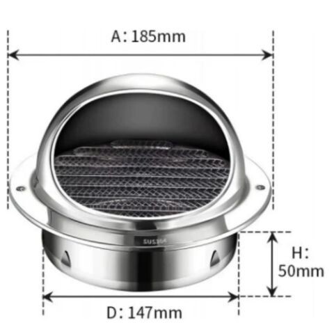 Rejilla De Ventilación Calefón A Gas Motorhome Ø 15 Cm Rejilla De Ventilación Calefón A Gas Motorhome Ø 15 Cm