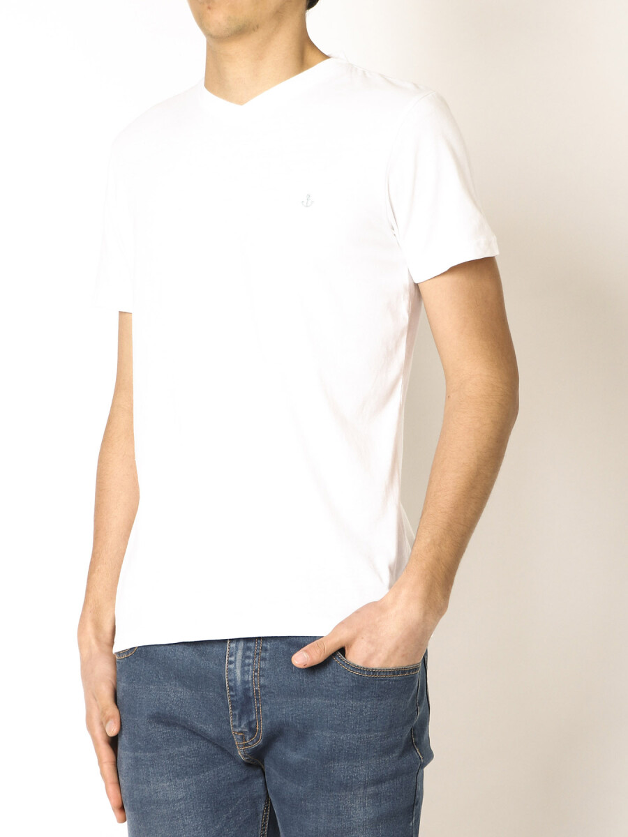 T-shirt Cuello En V Navigator - Blanco 