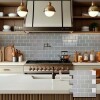 Azulejos adhesivos para cocina baño diseño ladrillo 10uds Gris