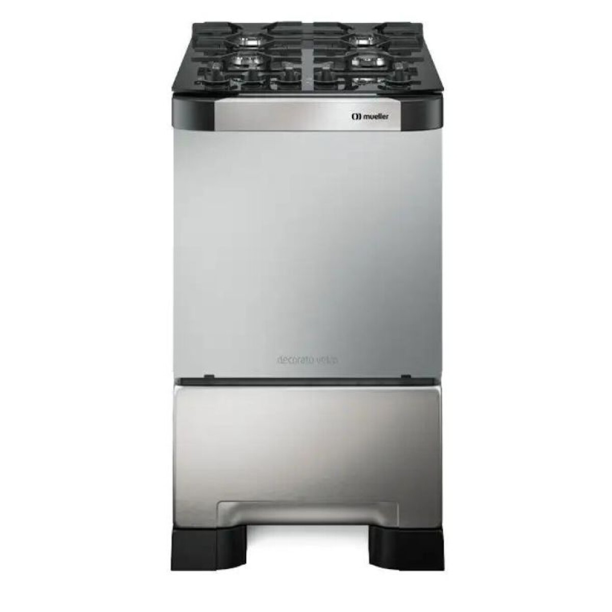 COCINA ELDOM DECORATO VETRO 4H CON GRILL - INOX 
