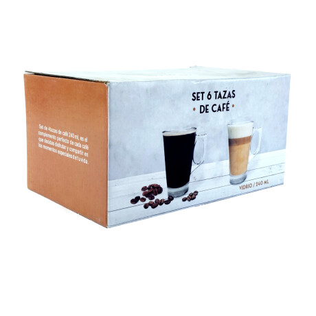 TAZA VIDRIO X6UDS CONICA P/CAFE TAZA VIDRIO X6UDS CONICA P/CAFE