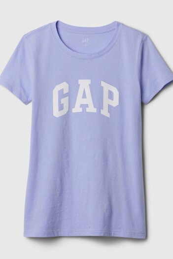 Remera Logo Gap Manga Corta Mujer Fresh Lavender