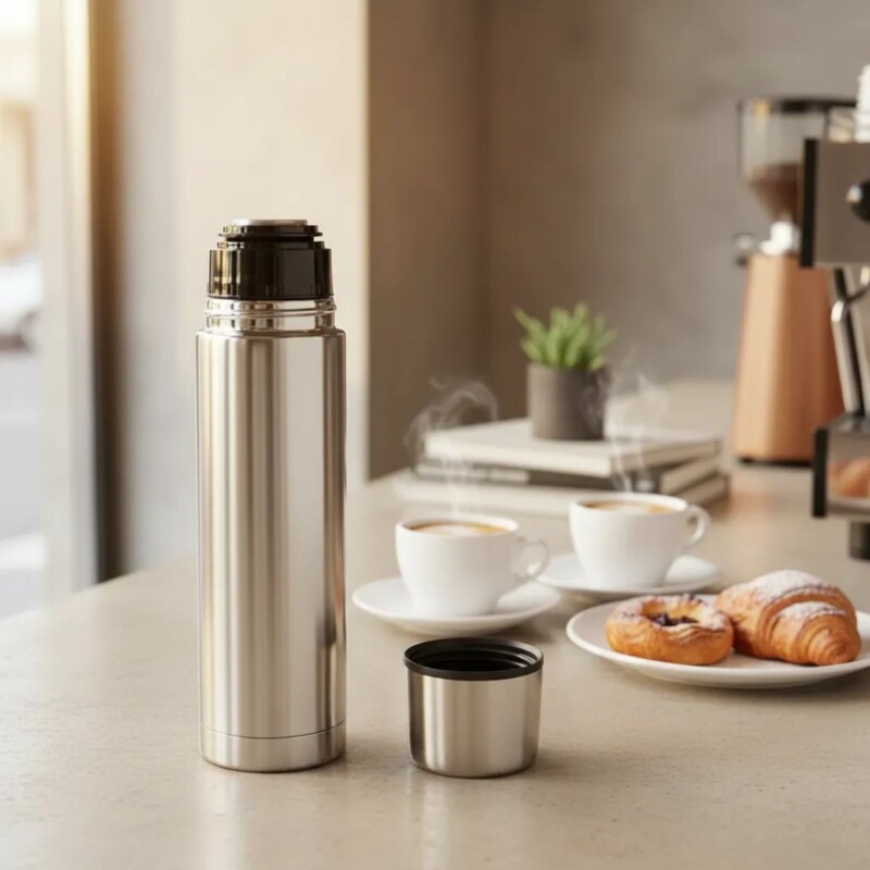 Termo en acero inoxidable de 500 ml Plateado