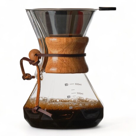 Cafetera Pour Over Borosilicato con Filtro de AC-inox 600ml Sin Color