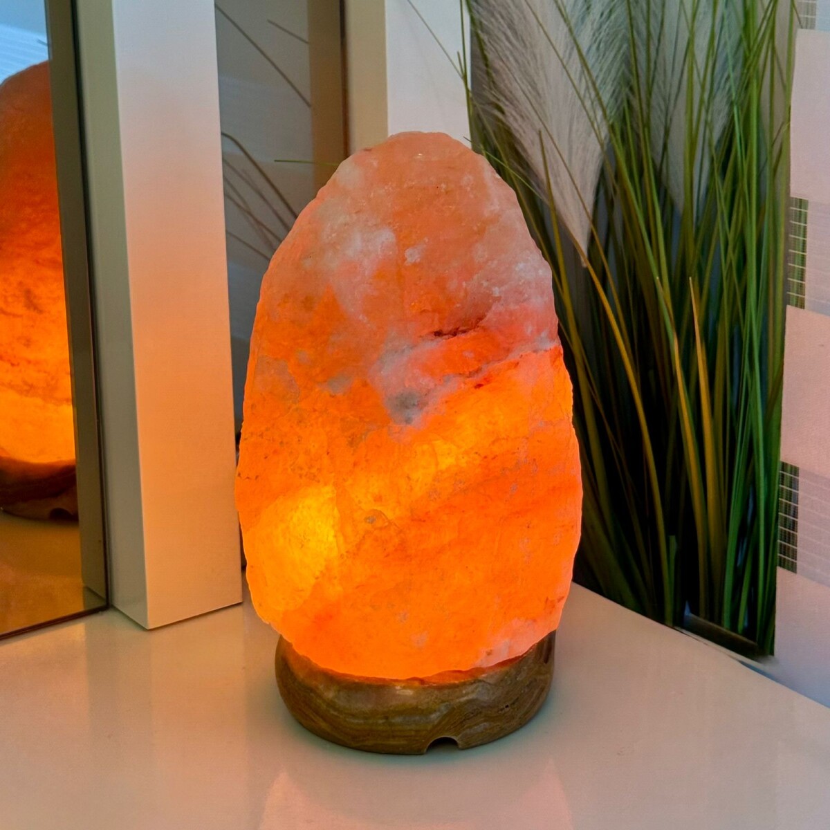 Lámpara de Sal Himalaya 3-5kgs / Alto 25cm x Ø Base 12cm 
