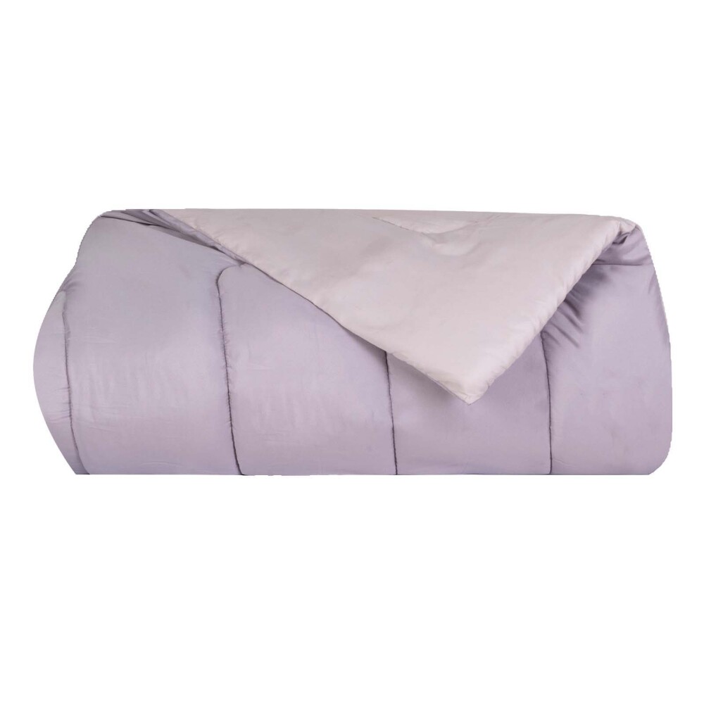 ACOLCHADO 2 PLAZAS MICROFIBRA GRIS DUO REVERSIBLE GRISCLAR