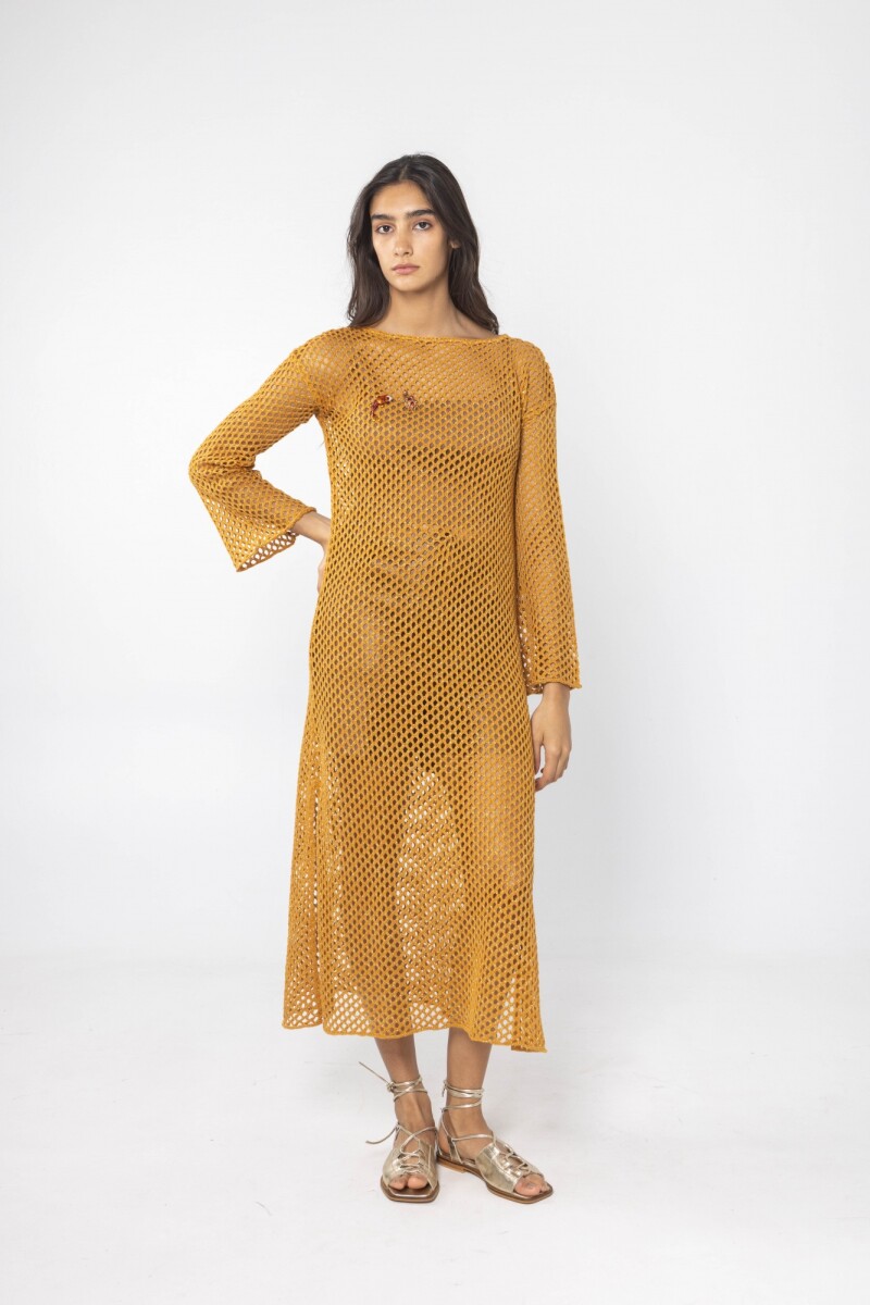 VESTIDO RED - Mostaza 