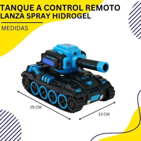Tanque a control remoto azul lanza hidrogel Tanque a control remoto azul lanza hidrogel