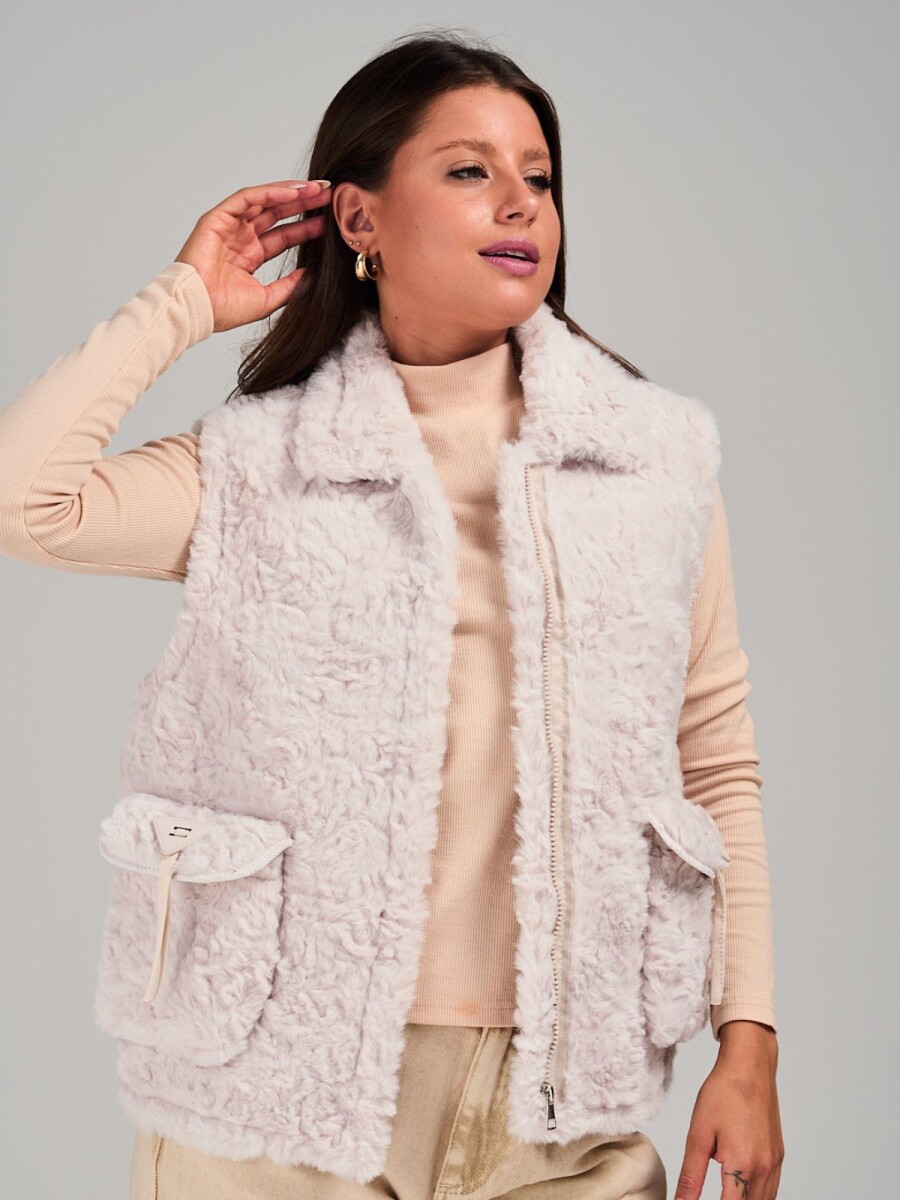 Chaleco de Piel Slowly - Off White 