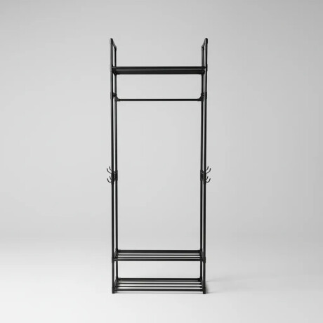 Perchero Zapatera Organizador de Pie Multifuncional 3Niveles Negro