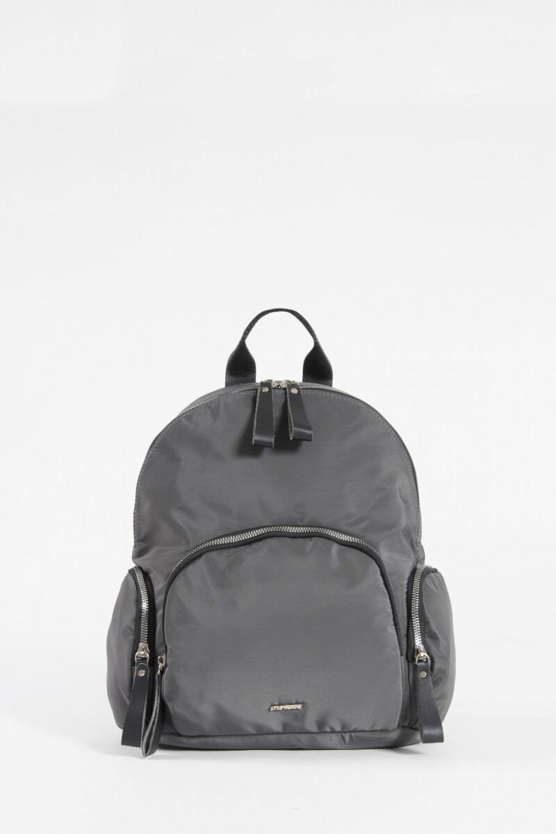 Mochila multi cierres - gris 