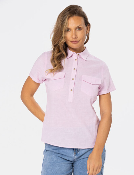 CAMISA DE LINO Rosa