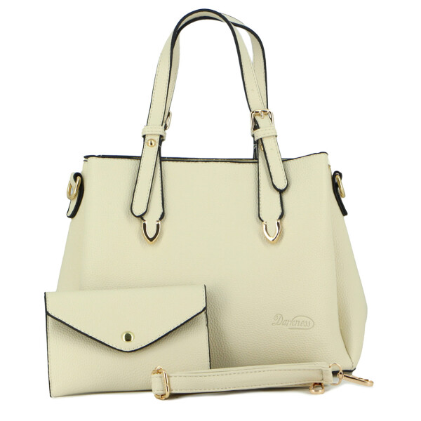 Darkness Cartera C/correa Larga-corta Y Monedero Beige