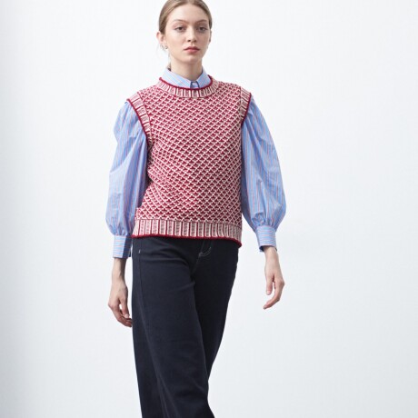 CHALECO ADELA Rojo Oscuro