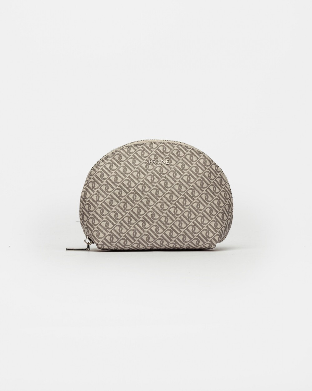 Porta Cosméticos Monogram En Efecto Cuero Estampado Taupe