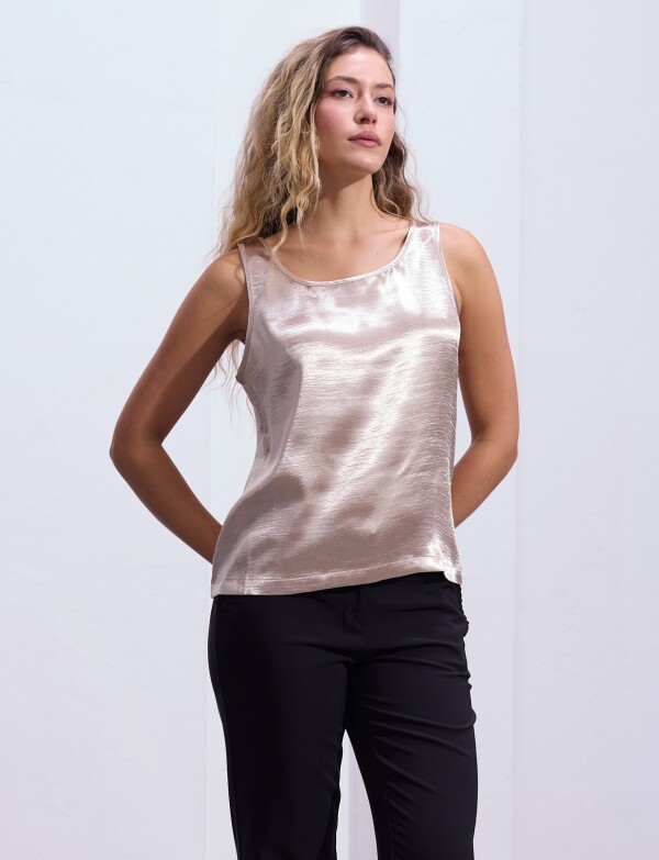 Blusa Saten DORADO