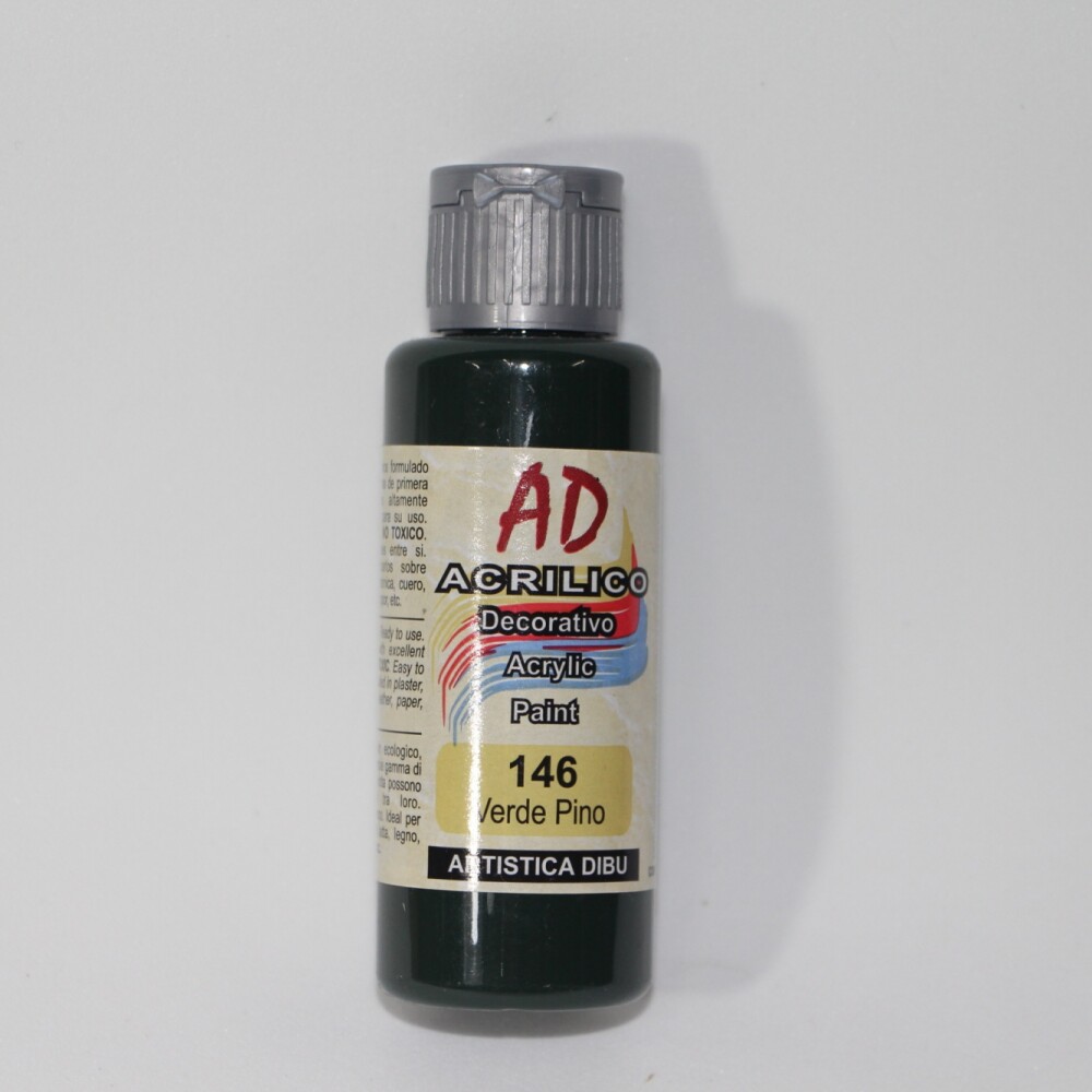 PINTURA ACRILICA ARTISTICA DIBU 60 ML. DIFERENTES COLORES COLOR VERDE PINO 146