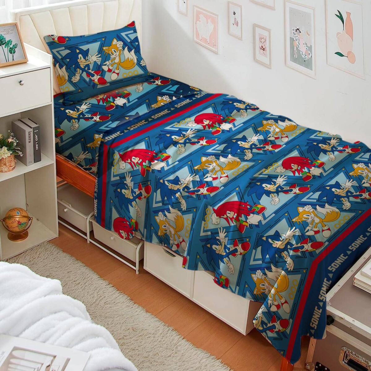 Juego de Sábanas SEGA Infantil 1 plaza - Sonic 