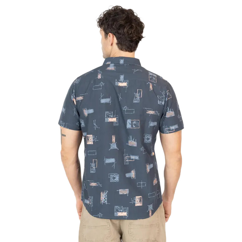 Camisa Volcom Acid Jazz Stoney - Azul Camisa Volcom Acid Jazz Stoney - Azul