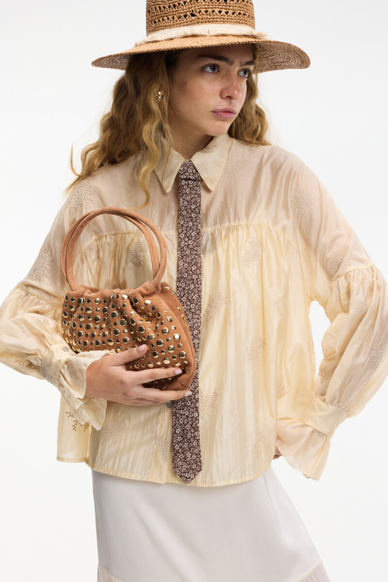 Camisa delicada Manteca