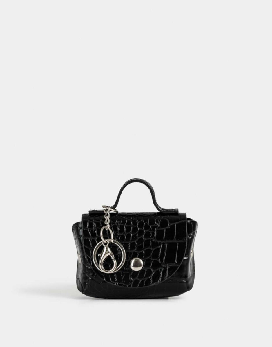 Monedero Cuerina Croco - Negro 