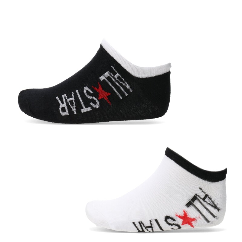 Medias Unisex Converse x2 All Star Negro - Blanco