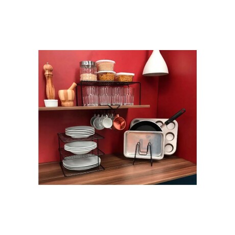 SOPORTE NEGRO ACERO P/TAPAS DE OLLAS