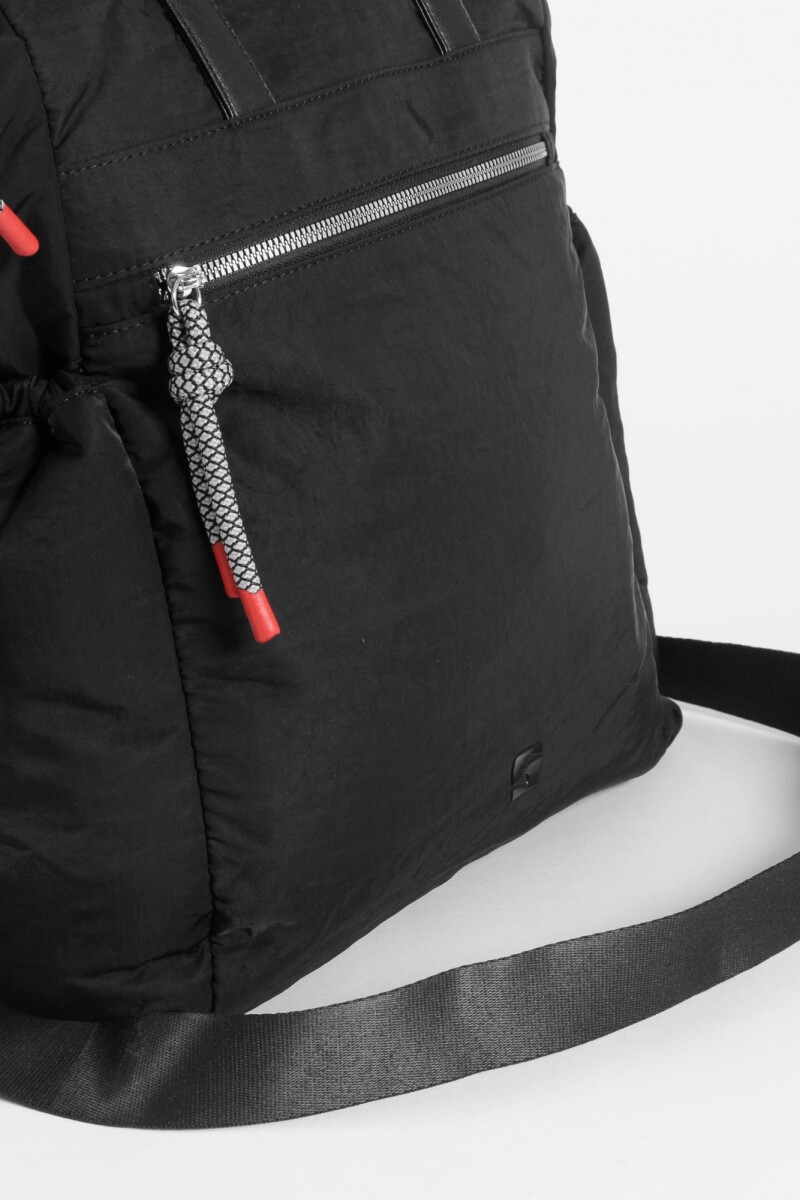 Mochila shopper bolsillos negro