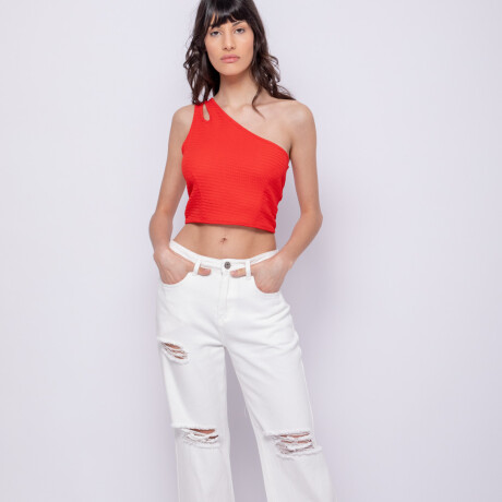 TOP MONNA Rojo Brillante