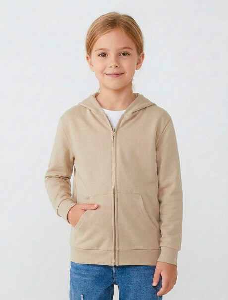 CAMPERA UNISSEX BÁSICA ADULTO BEIGE