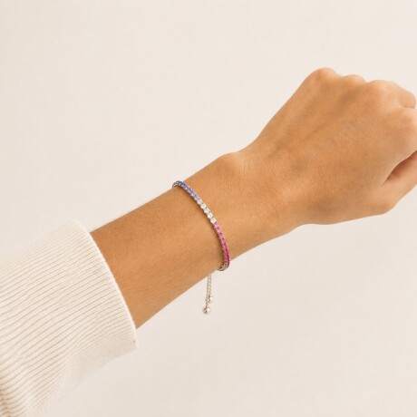 Pulsera Tenis Colors - Plata 925 Pulsera Tenis Colors - Plata 925