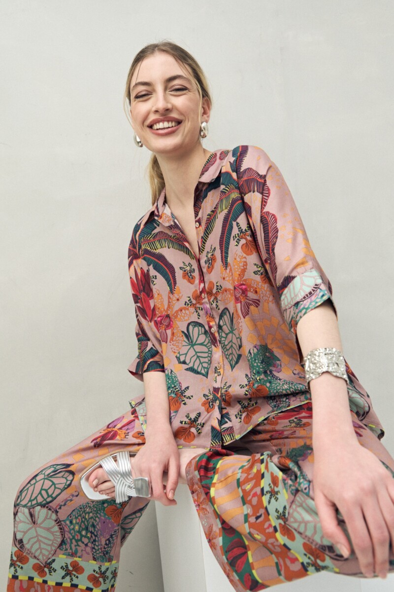 CAMISA ANTOLOGIA Lila Grisáceo