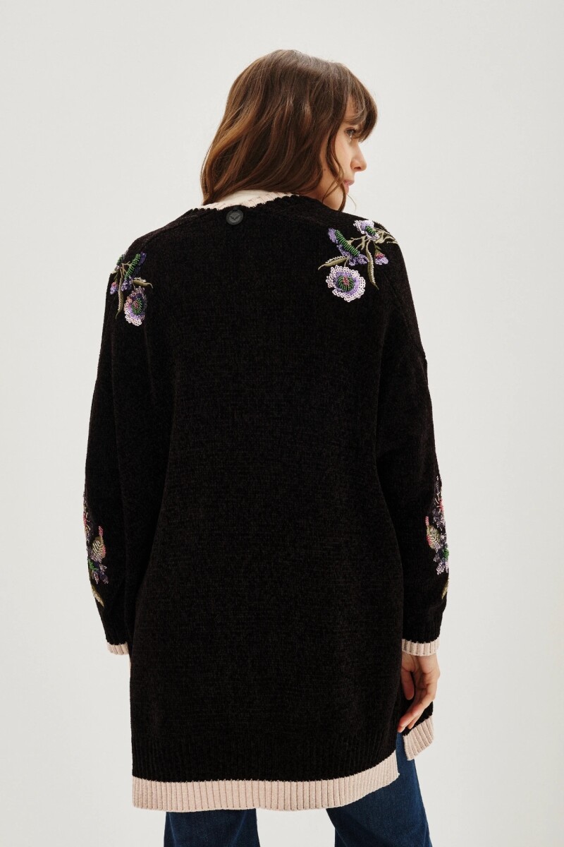 Cardigan Amelie Blossom Negro