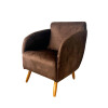 Sillón poltrona Lumax Kira nórdico 1 cuerpo de tela Marron