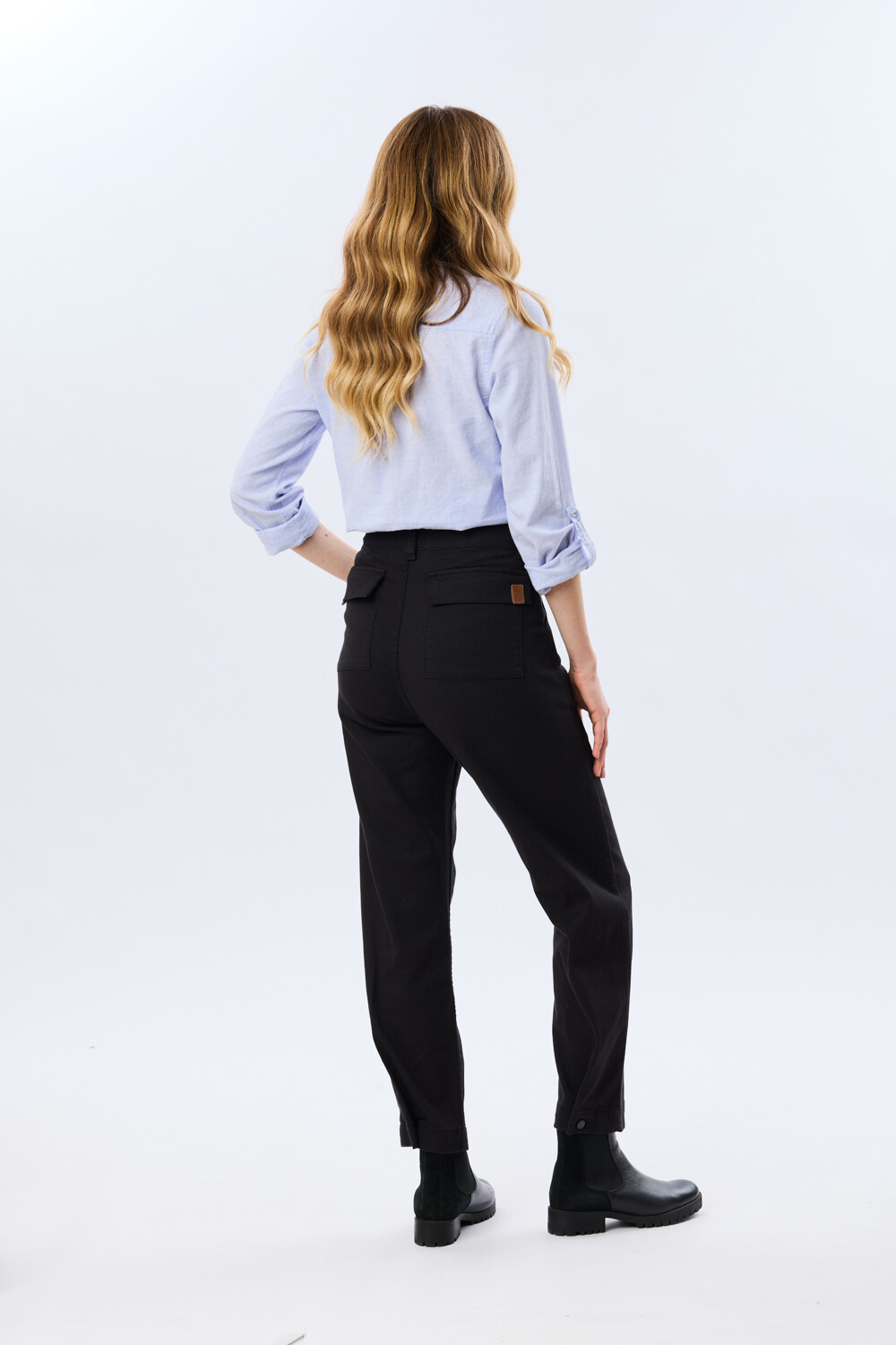 PANTALÓN DE GABARDINA Negro