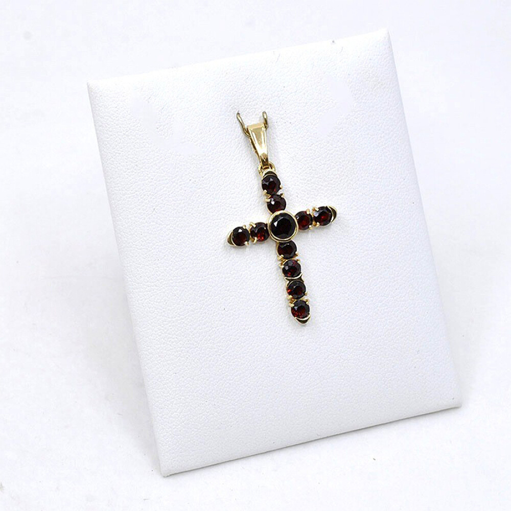 Cruz En Oro 18K Y Granates Cruz En Oro 18K Y Granates