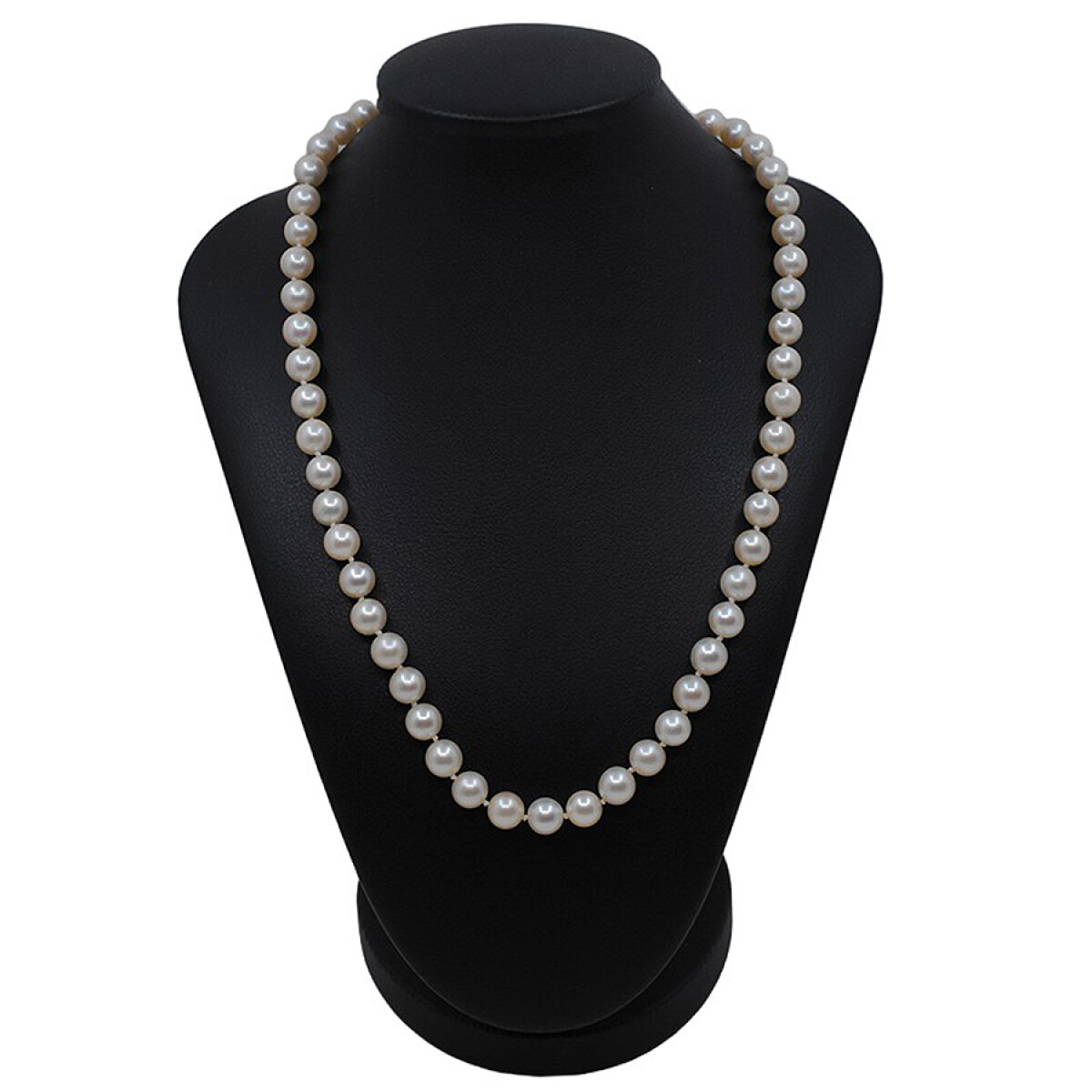 Collar De Perlas De Cultivo 7,5 A 8 MM. Cierre En Oro 18K 