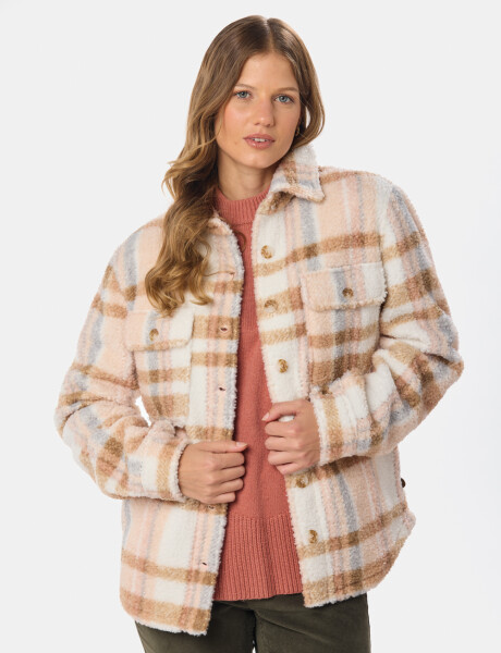 CAMPERA CAMISA DE SHERPA Rosado
