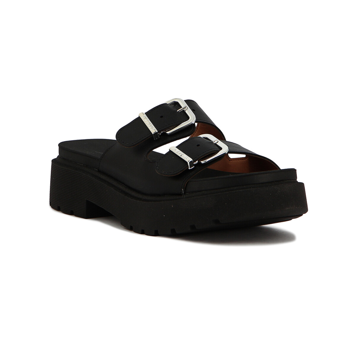 Sandalia Mujer Vizzano Dos Tiras Con Hebillas - Negro 