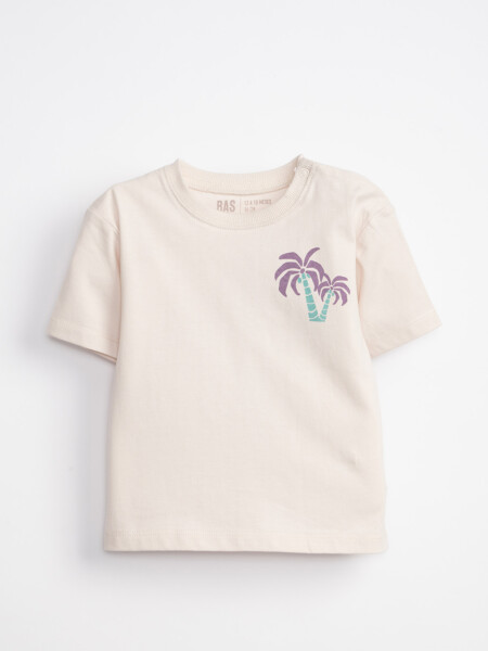 Remera oversize estampa Palm Crudo