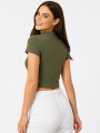 Remera Flored Verde Oliva