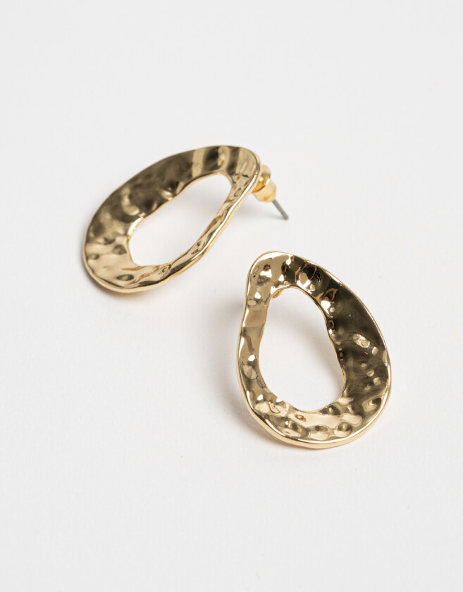 Aros Colgantes Cortos Metal diferenciado Aro Colgante Corto De Metal Diferenciado - Dorado